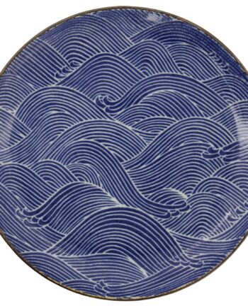 Seigaiha Blue Tallerken 25 Cm