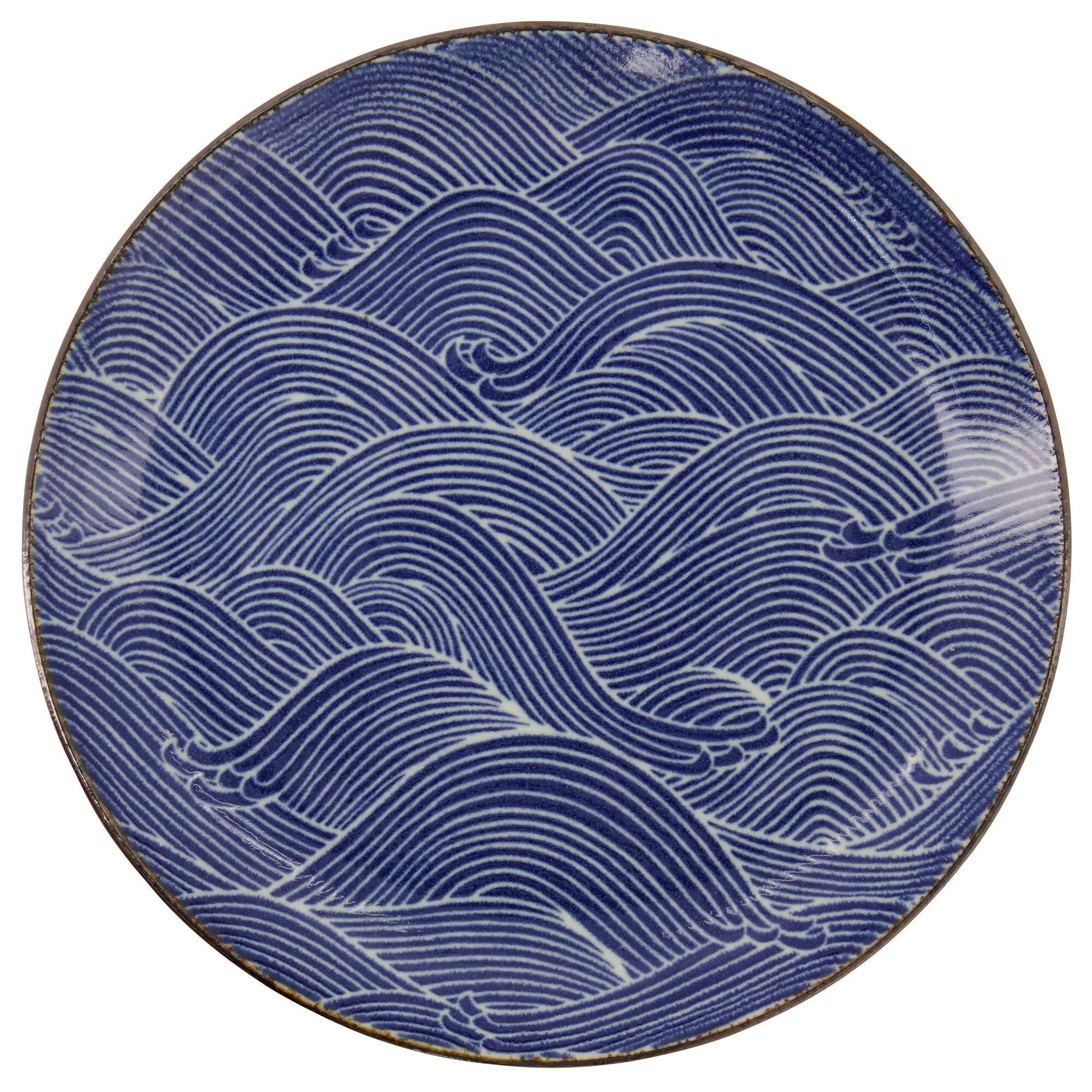 Seigaiha Blue Tallerken 25 Cm