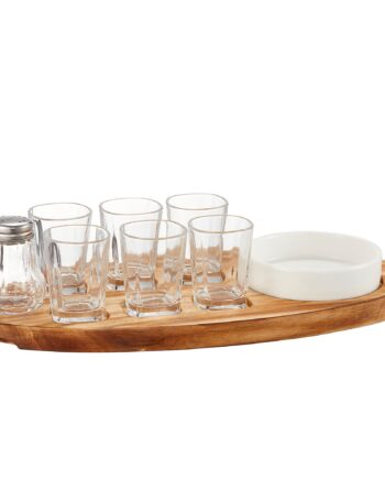 Shonta Shotbræt      Glas Inkl  Saltkar   Skål