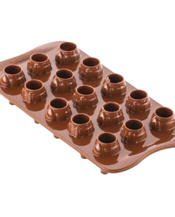 Silikoneform Chokolade Mr    Mrs  Brown ø2 5cm