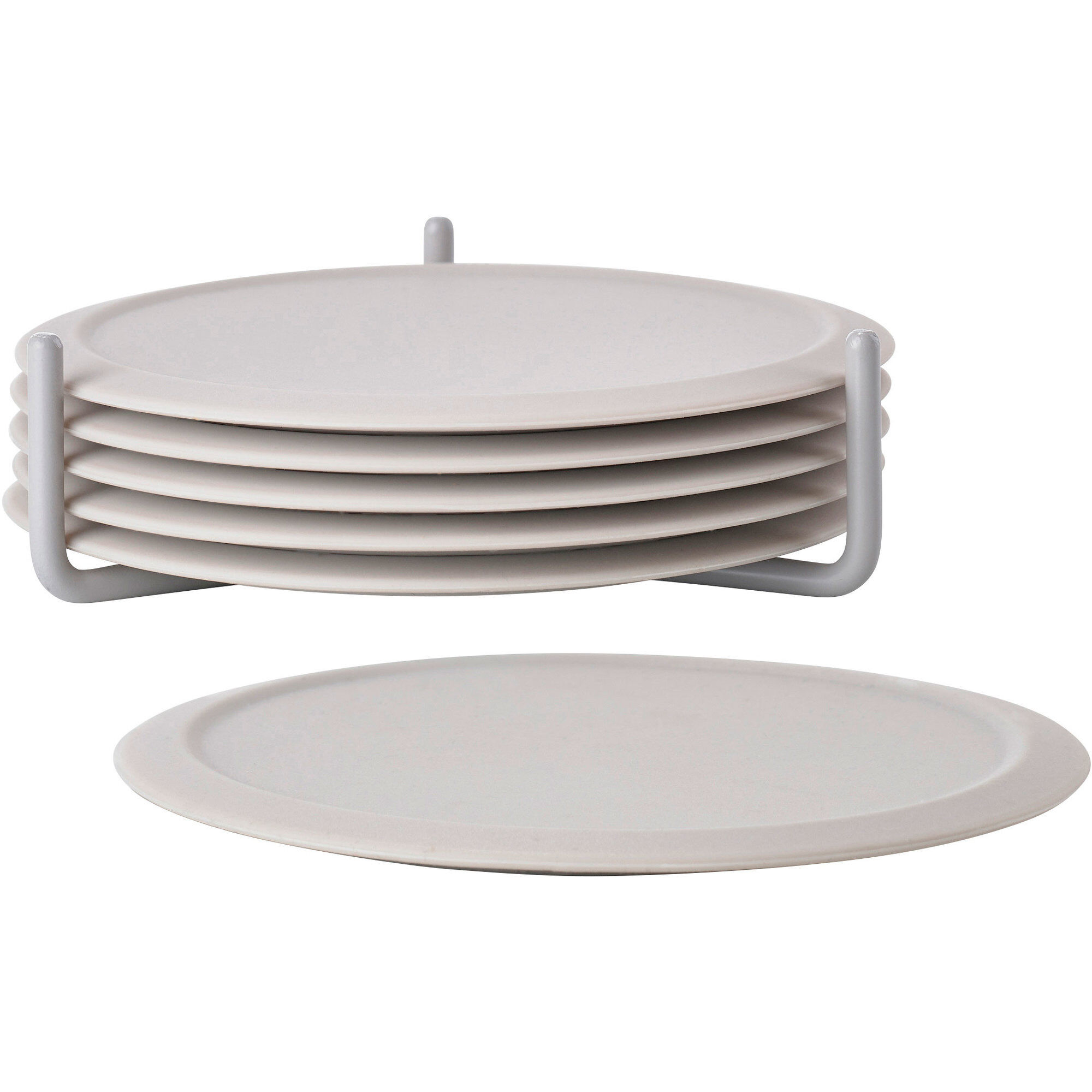 Singles Glasbrikker Med Holder Varm Grå