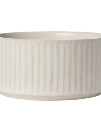 Skål Riflet 12 Cm  Naturhvid