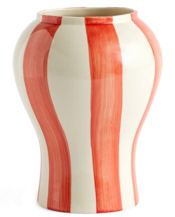Sobremesa Stripe Vase  Small  Rød