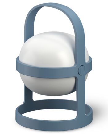 Soft Spot Solar Circular Lanterne 18   Cm  Sky Blue