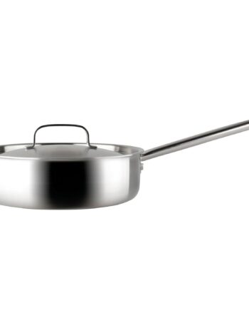 Somme Traktørpande Med Låg 24 Cm  Rustfrit Stål