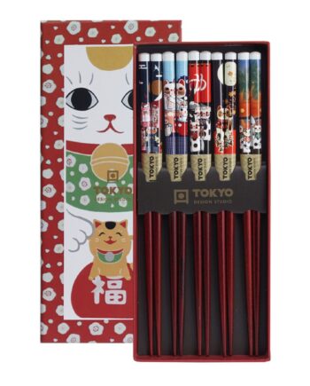 Spisepinde Gavesæt Med   Par  Lucky Cats