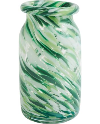 Splash Vase Small  Green Swirl