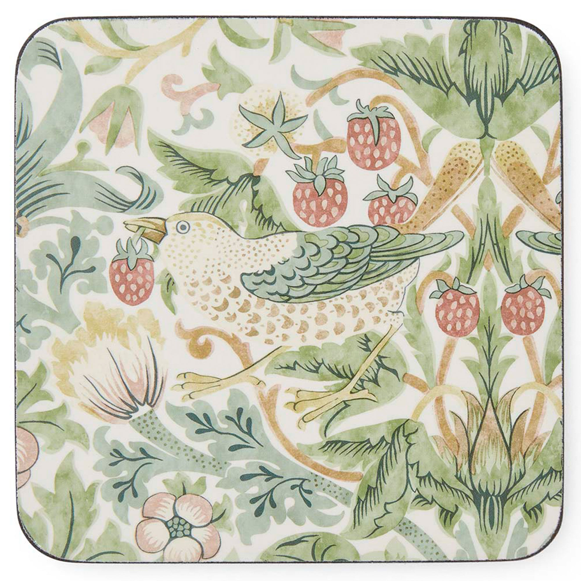 Spode Morris Co Strawberry Thief Glasunderlag -pak Grøn