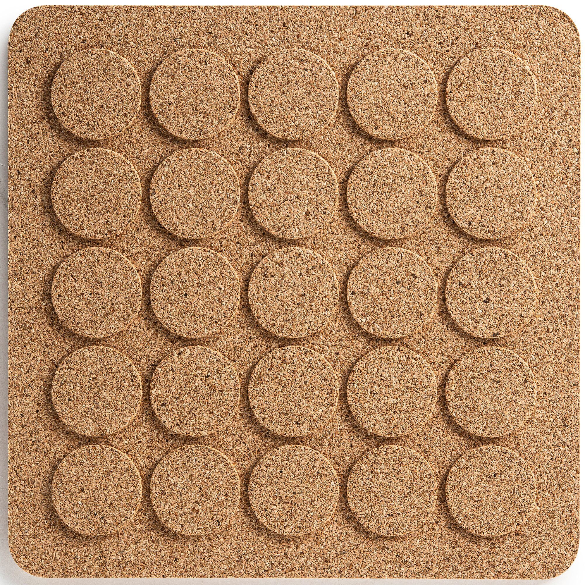 Square Dots Bordskåner Naturel Kork