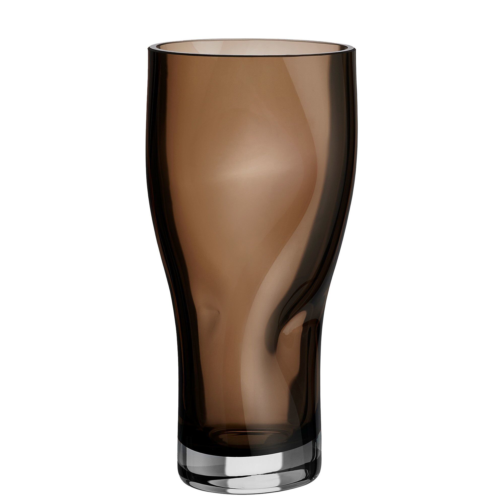 Squeeze Vase 23 Cm Smokey Brown