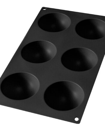 6st Semi-sphere Silikoneform  Sort