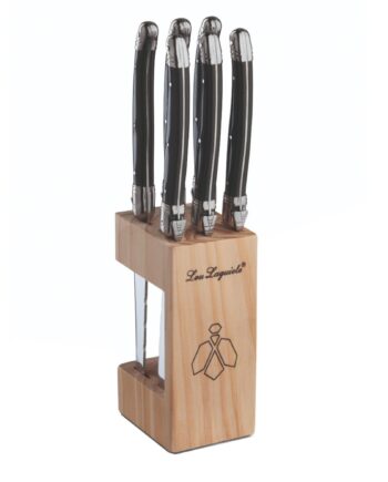 Steakknive   Træblok  Antracit