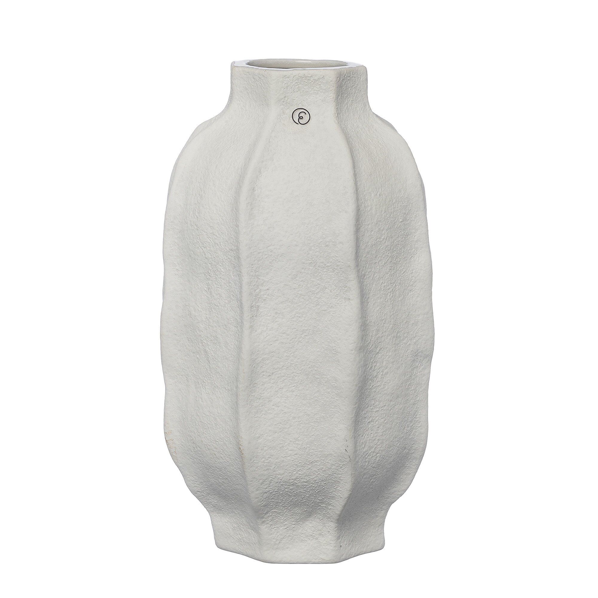 Stentøjsvase 22 Cm Naturhvid
