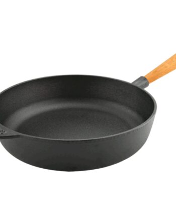 Støbejerns Sauterpande 28 Cm  Med Bøgegreb