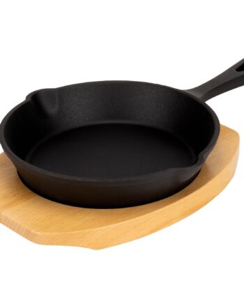 Støbejerns Serveringsgryde 16 Cm  Bordskåner   Træ