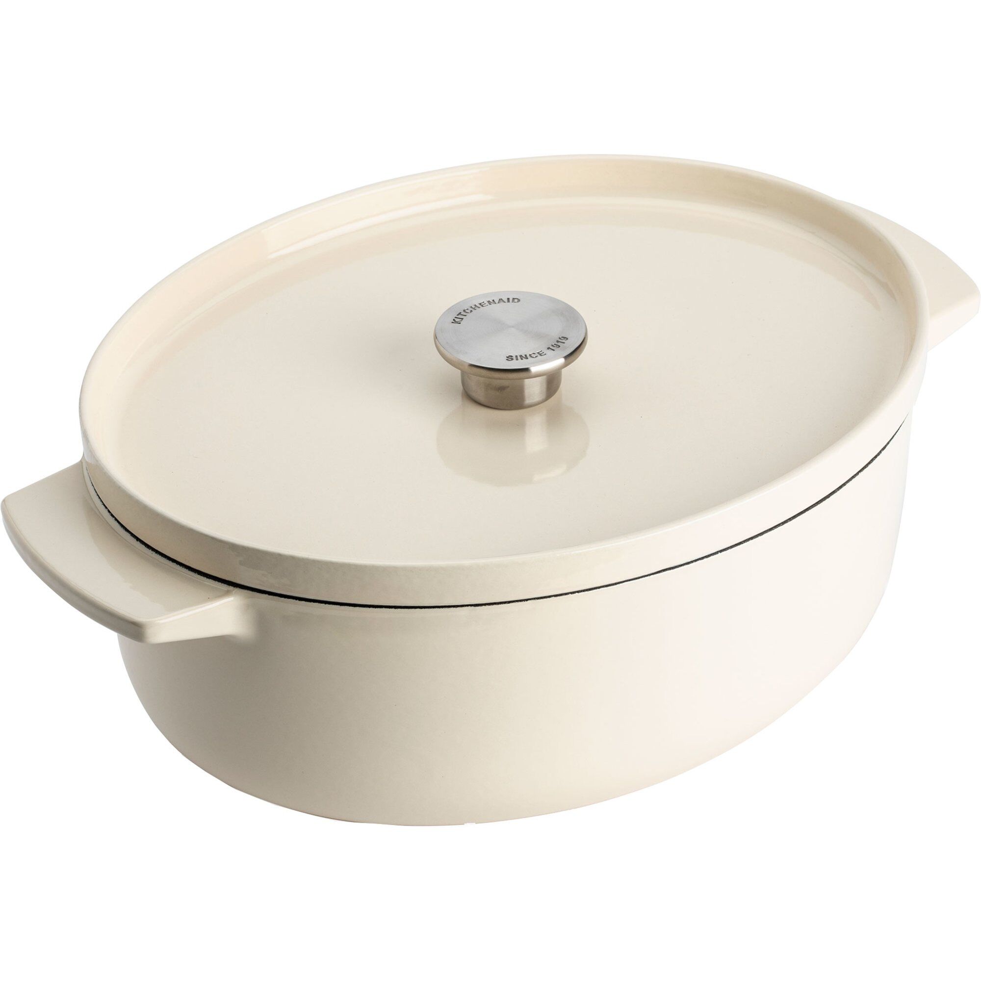 Støbejernsgryde Oval 30 Cm Liter Almond Cream