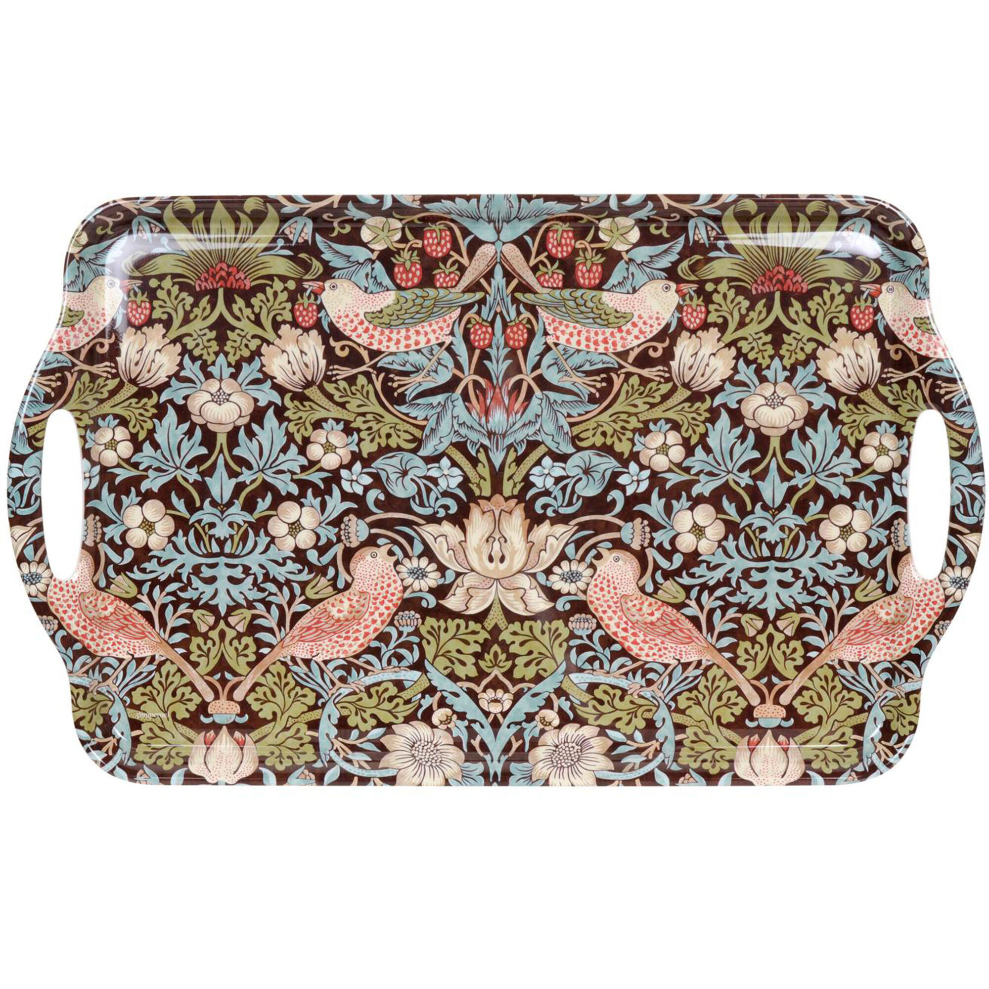 Stor Serveringsbakke 39 Strawberry Thief 39 Brun