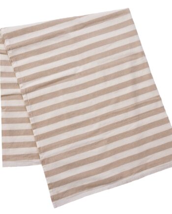 Stribet Dug 145x240 Cm  Beige Hvid