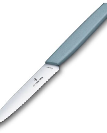Swiss Modern Savtakket Urtekniv 10 Cm  Lyseblå