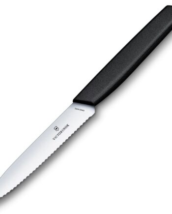 Swiss Modern Savtakket Urtekniv 10 Cm  Sort