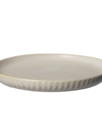 Tallerken Riflet 16 Cm  Naturhvid