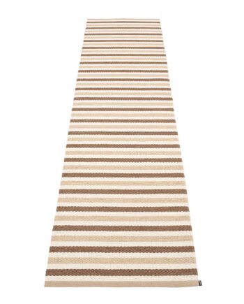 Teo Gulvtæppe 70 Cm   300 Cm  Brown Beige Vanilla