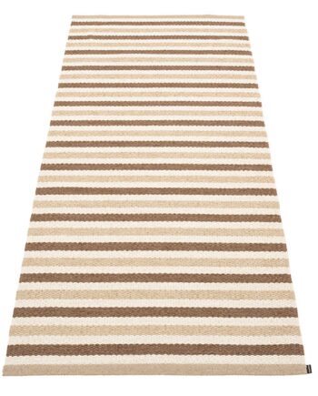 Teo Gulvtæppe 85 Cm   200 Cm  Brown Beige Vanilla