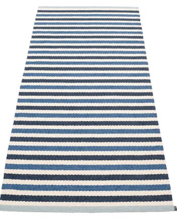 Teo Gulvtæppe 85 Cm   200 Cm  Denim Blue Vanilla