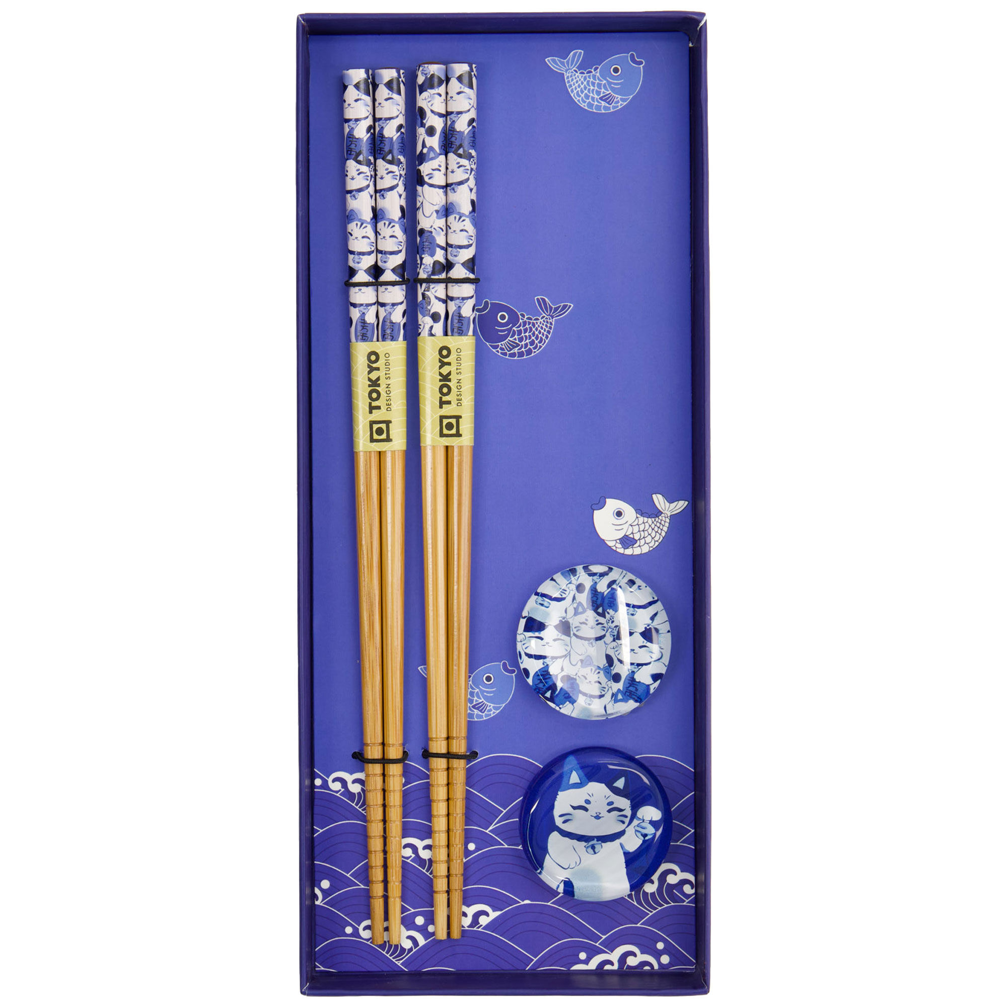 Tokyo Design Studio Lucky Cat Spisepinde Gaveæske -pak