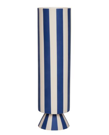 Toppu Vase 31 Cm  Hvid Blå