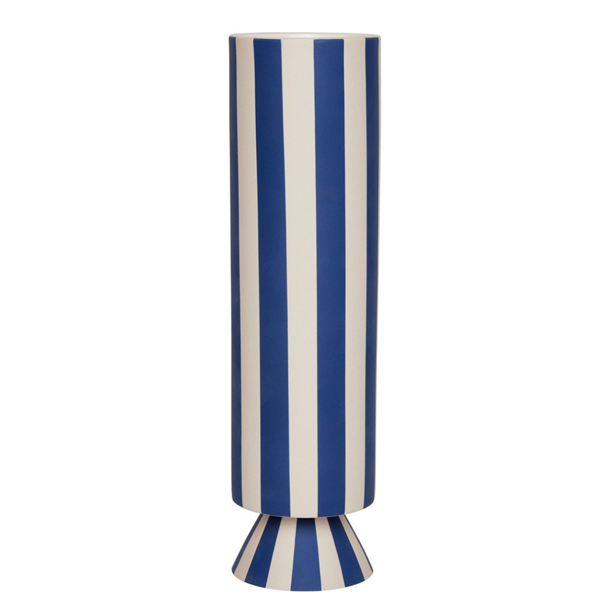 Toppu Vase 31 Cm Hvid Blå