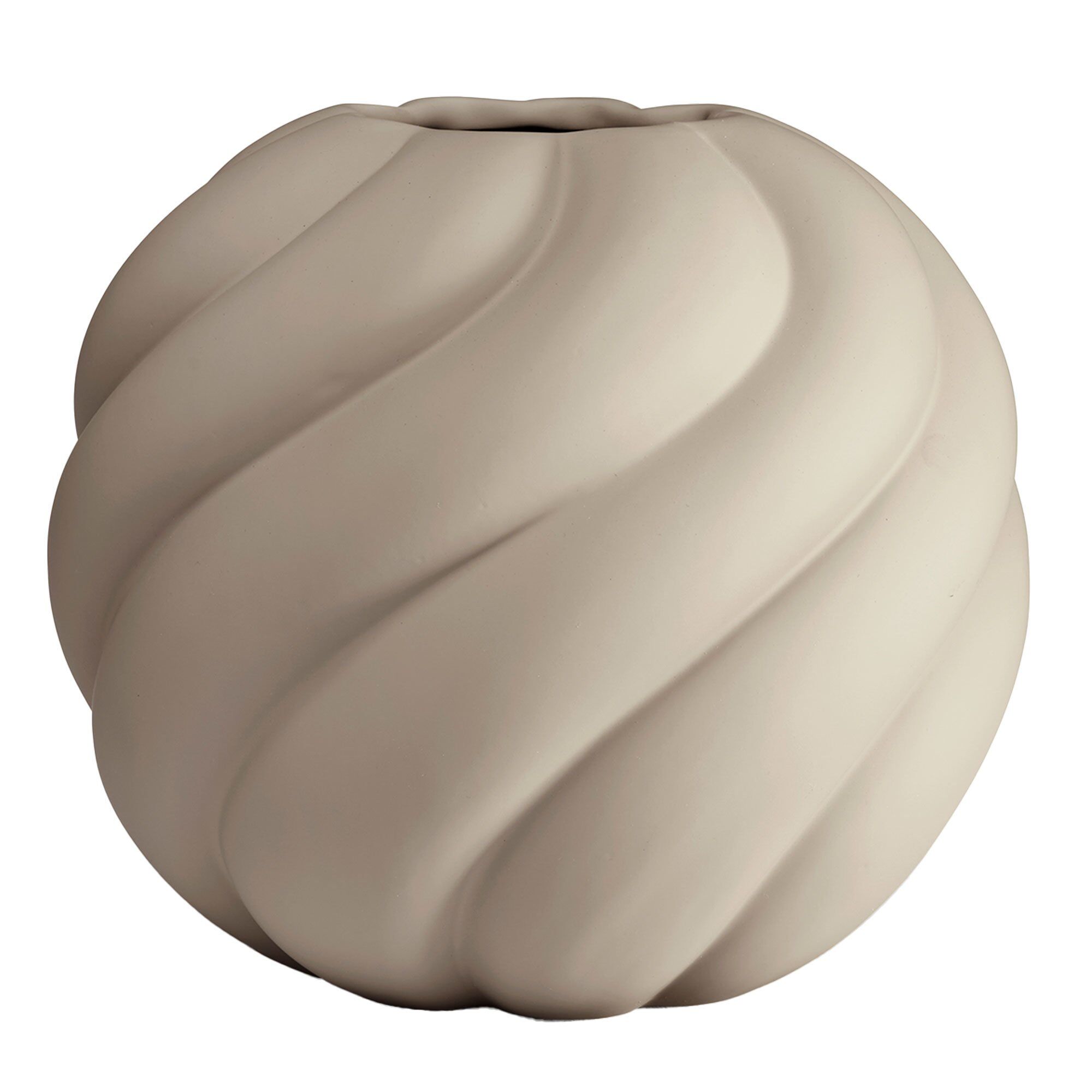 Twist Ball Vase 20 Cm Sand