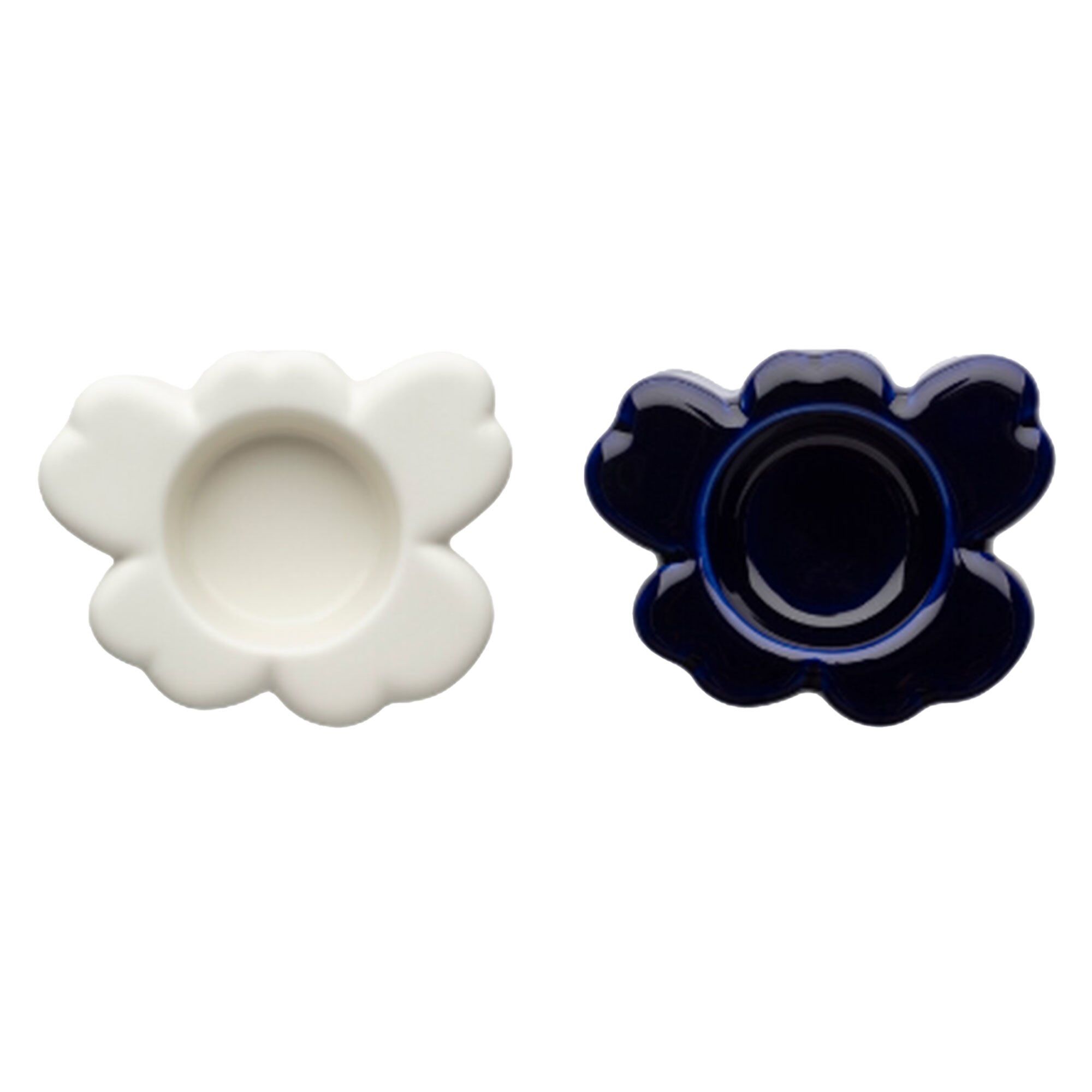 Unikko Shape Fyrfadsstage Cobalt Matte White Stk