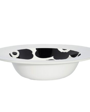 Unikko Syvä Lautanen Dyb Tallerken 20 Cm  Hvid Sort
