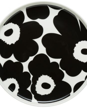 Unikko Tallerken  20 Cm  Hvid Sort