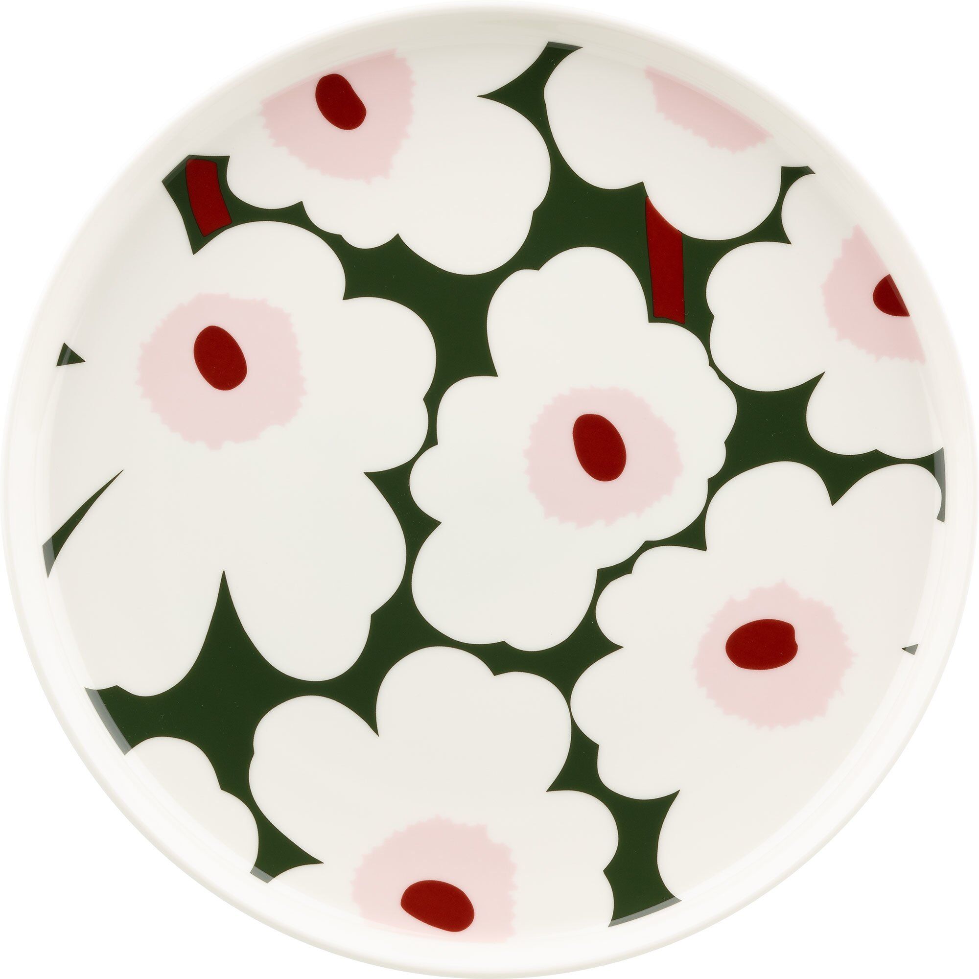 Unikko Tallerken 25 Cm Rød Brun