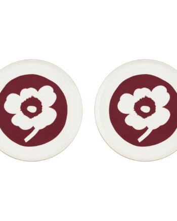 Unikko Tallerken ø25  Hvid Cherry    Stk