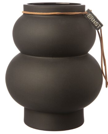 Vase Kurvig Mørkegrå 21   Cm