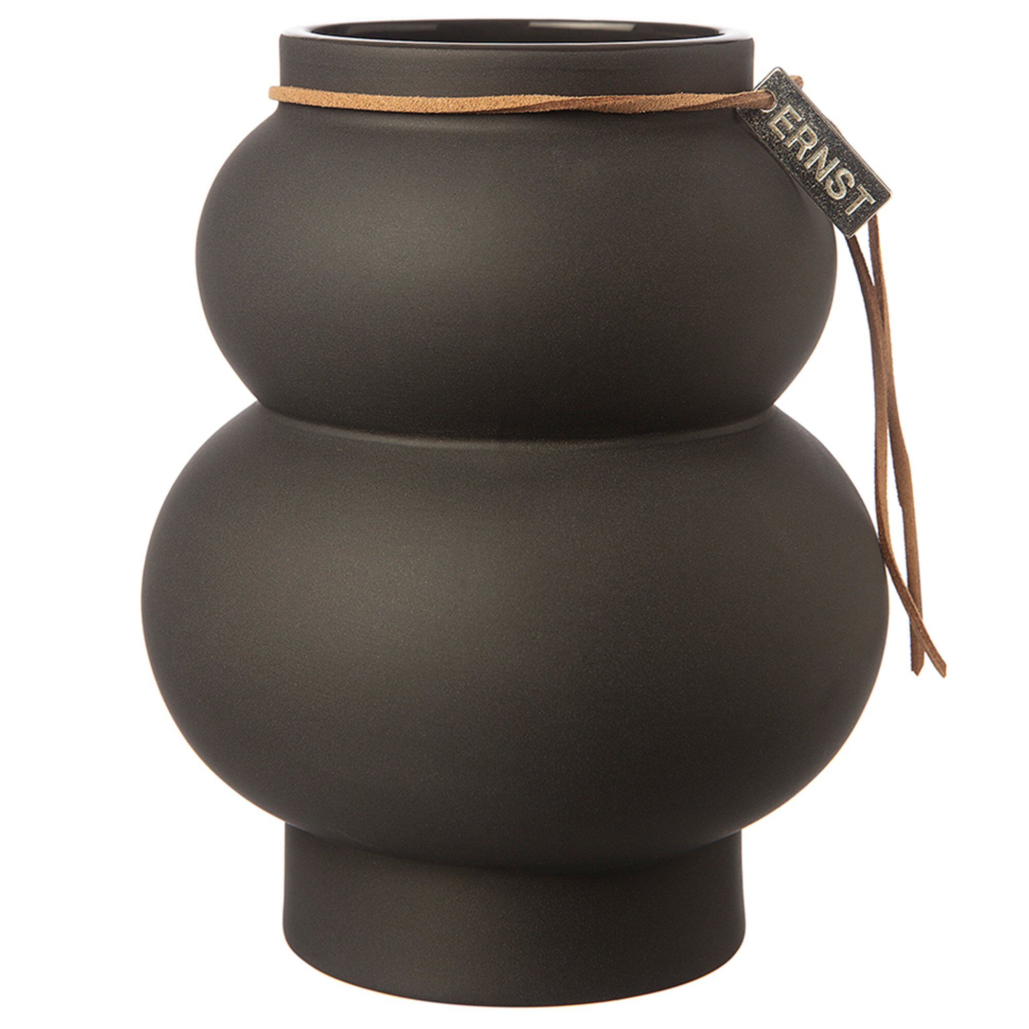 Vase Kurvig Mørkegrå 21 Cm