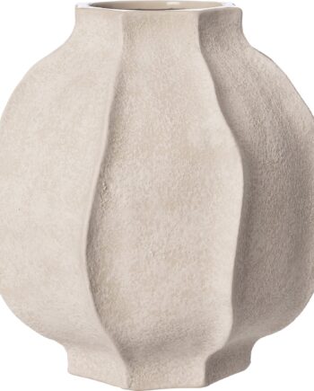 Vase Stentøj 18 Cm  Naturhvidt