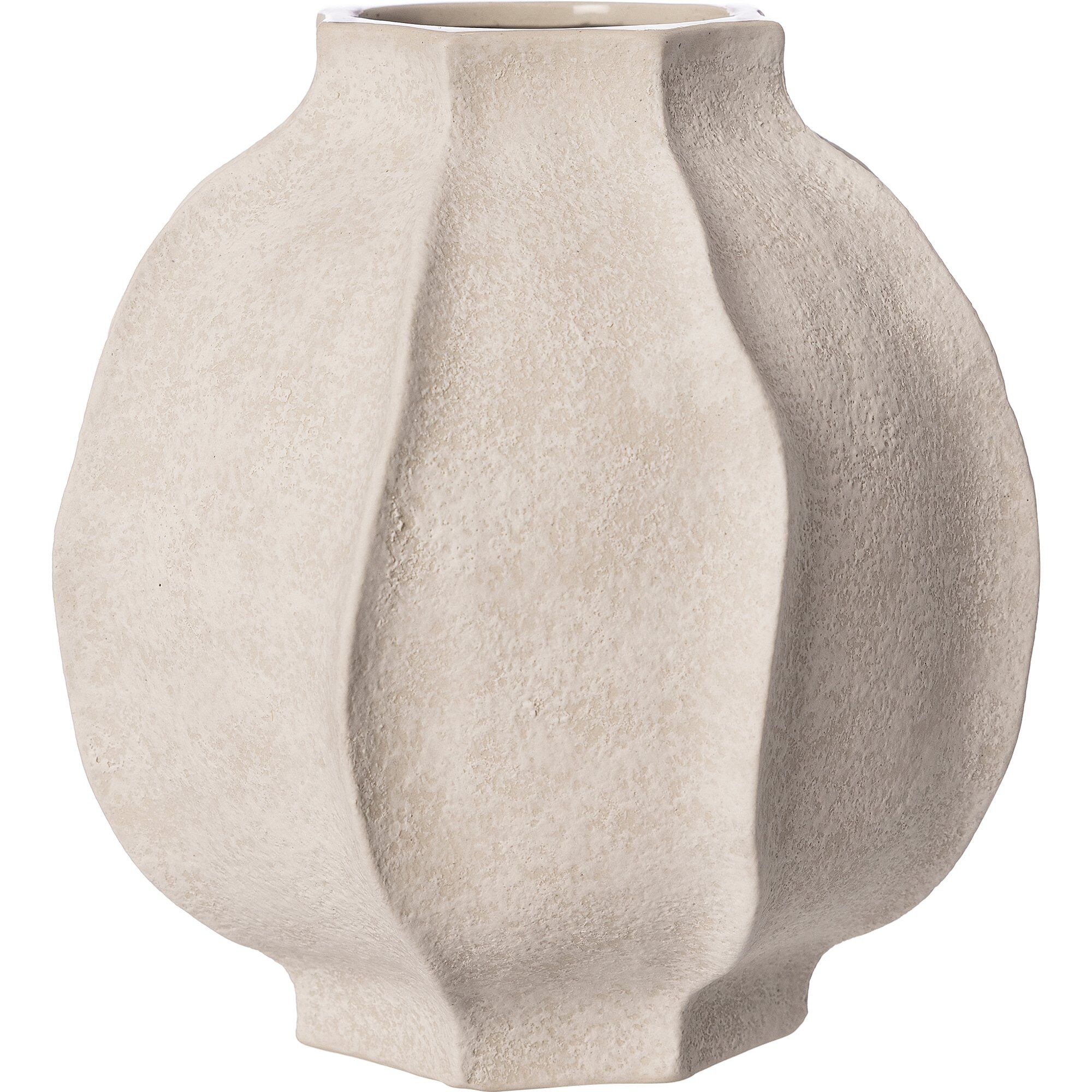 Vase Stentøj 18 Cm Naturhvidt