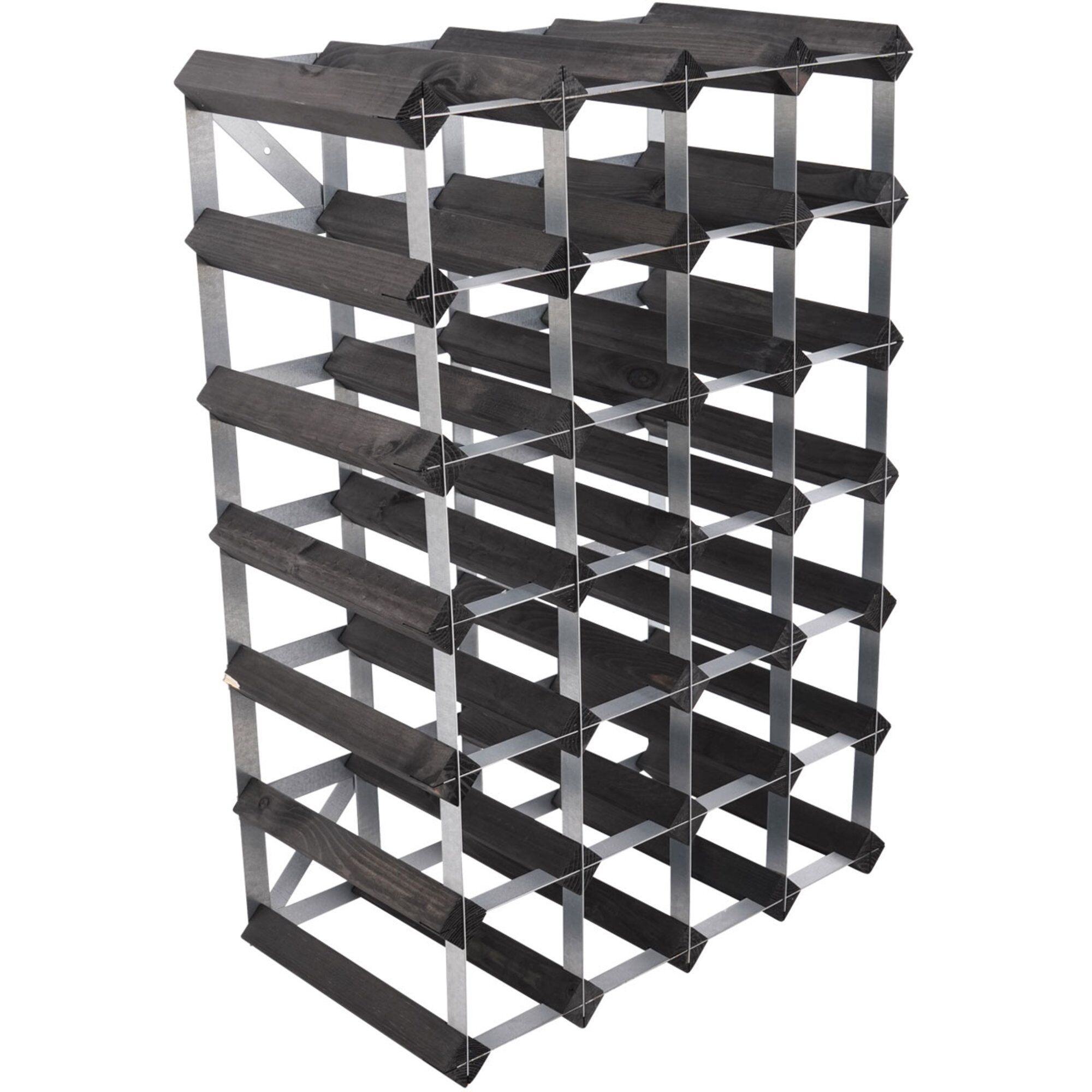 Vinreol Saml-selv Sort 30 Flasker