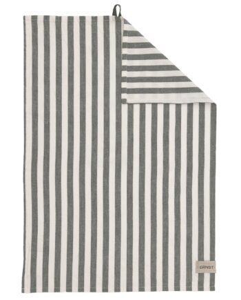 Viskestykke Stribet 47x70 Cm  Grøn Hvid