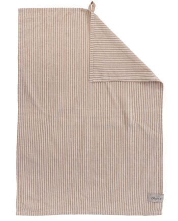 Viskestykke Stribet 47x70 Cm  Karamel Beige