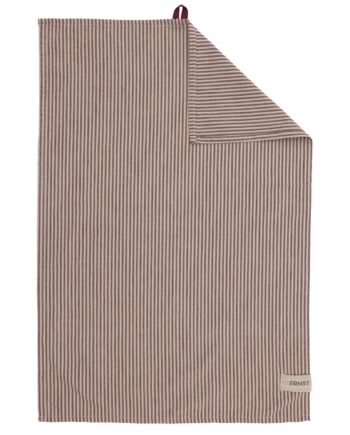 Viskestykke Stribet 47x70 Cm  Rød Beige