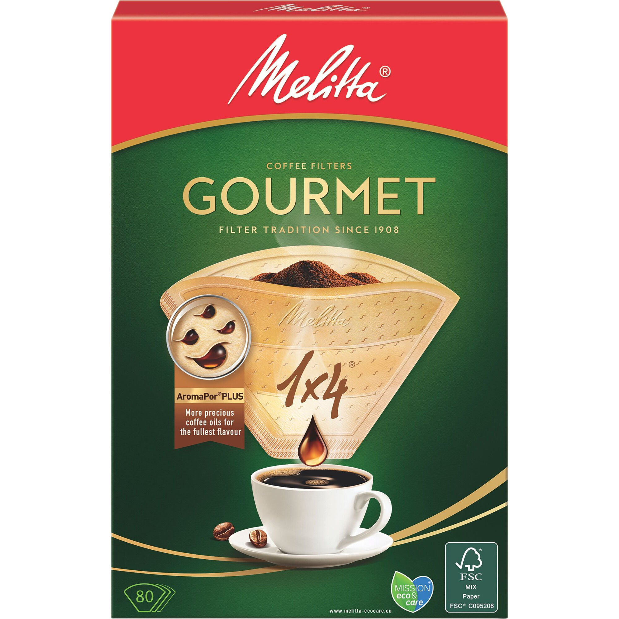 1x4 80 Gourmet Kaffefiltre