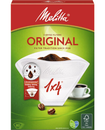 1x4 80 Kaffefiltre  Hvid